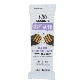 Little Secrets Crispy Wafer - Dark Chocolate With Sea Salt - Case Of 12 - 1.4 Oz.