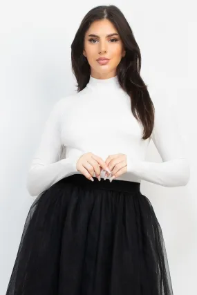 long sleeve mock neck bodysuit