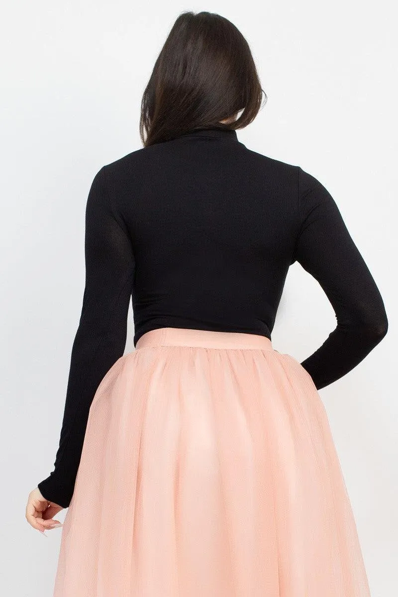 long sleeve mock neck bodysuit