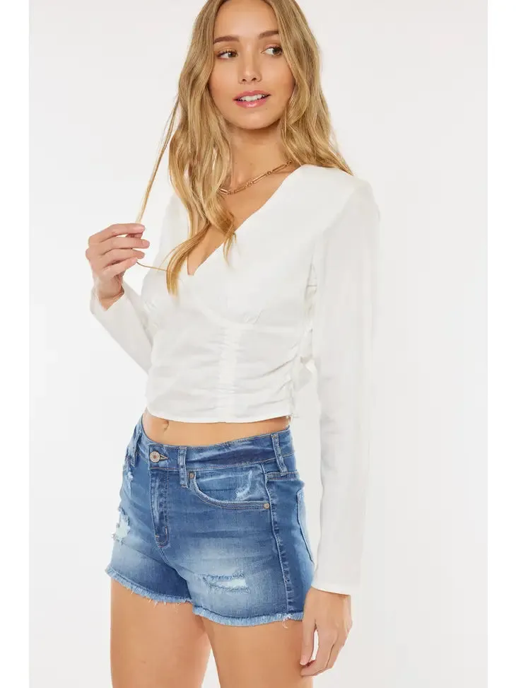 Mari • Mid Rise Fray Hem • All