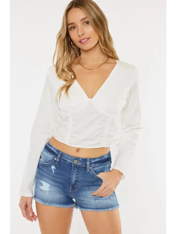 Mari • Mid Rise Fray Hem • All