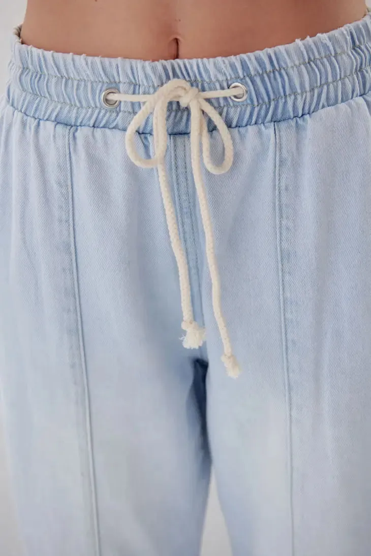 Max Drawstring Light Wash KanCan Jeans