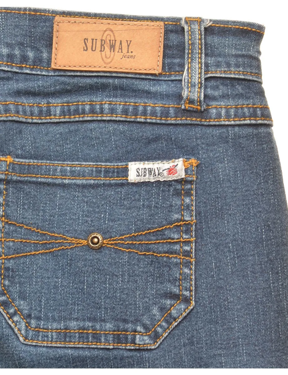 Medium Wash Straight-Fit Light Wash Y2K Jeans - W26 L32