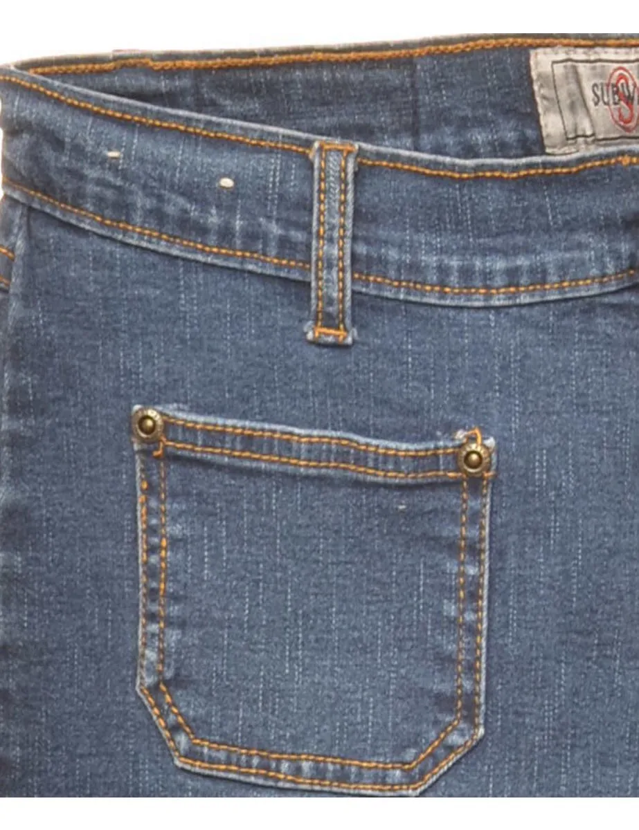Medium Wash Straight-Fit Light Wash Y2K Jeans - W26 L32