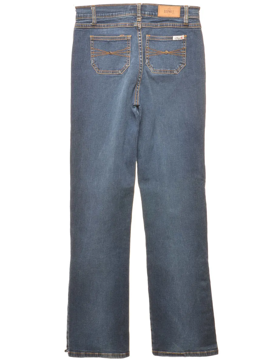 Medium Wash Straight-Fit Light Wash Y2K Jeans - W26 L32