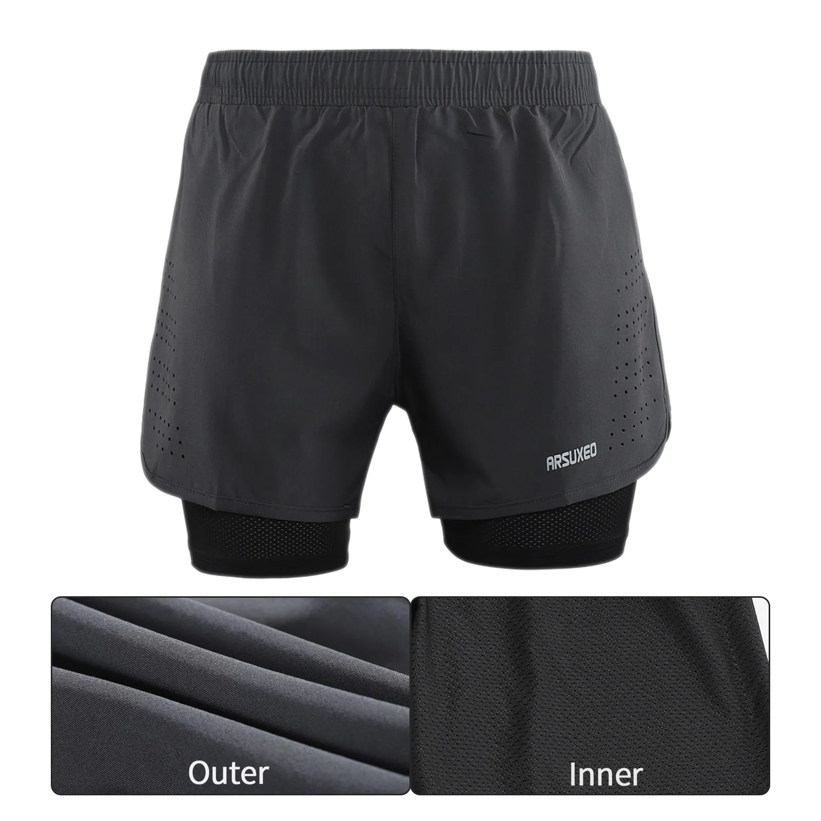 Men Running Shorts Outdoor Sports Training Exercise Jogging Gym