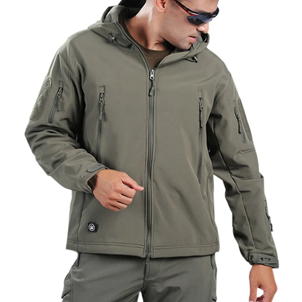 Mens Army Style Wind and Waterproof Jacket