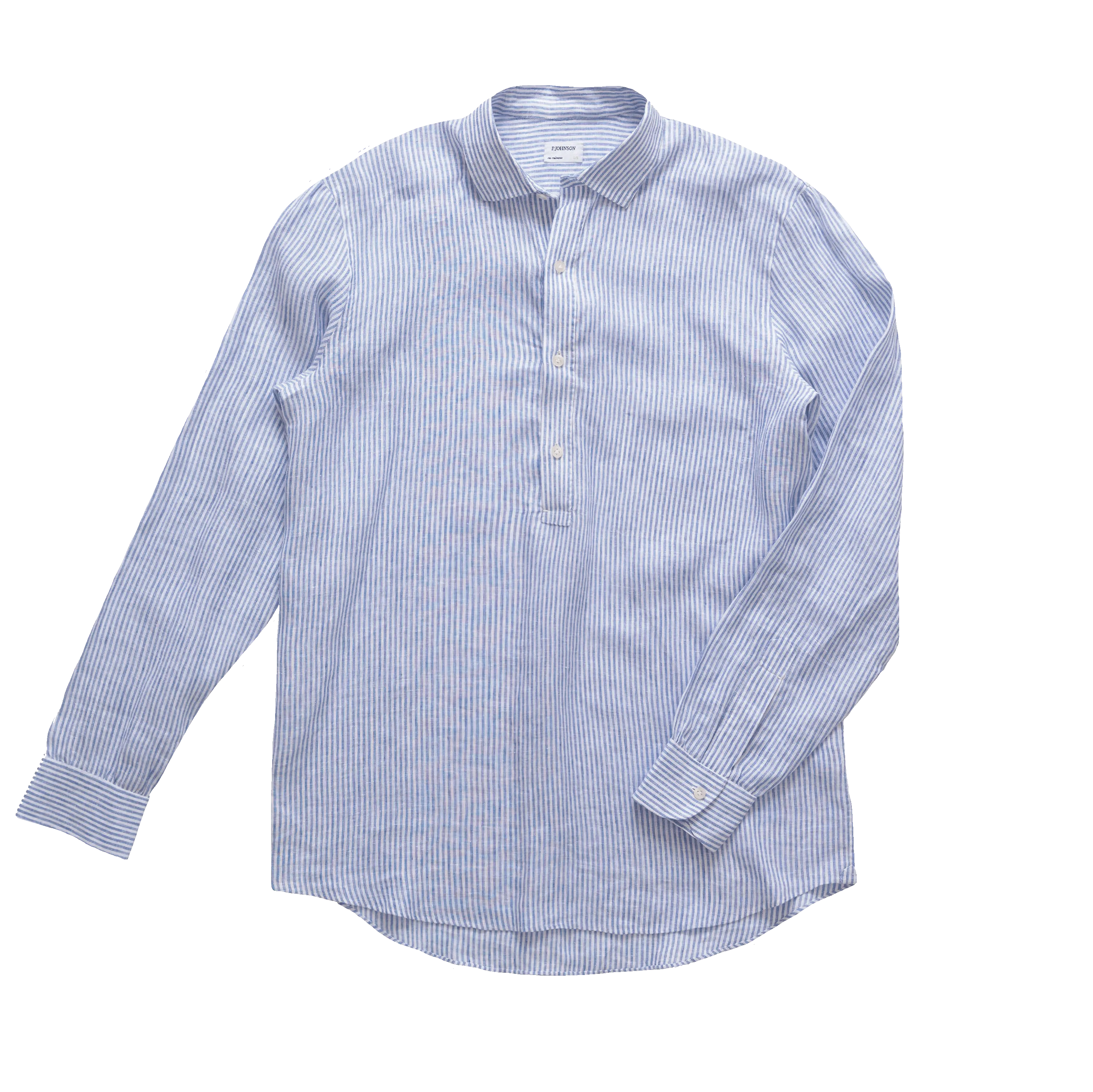 Mid Blue Stripe Linen Popover