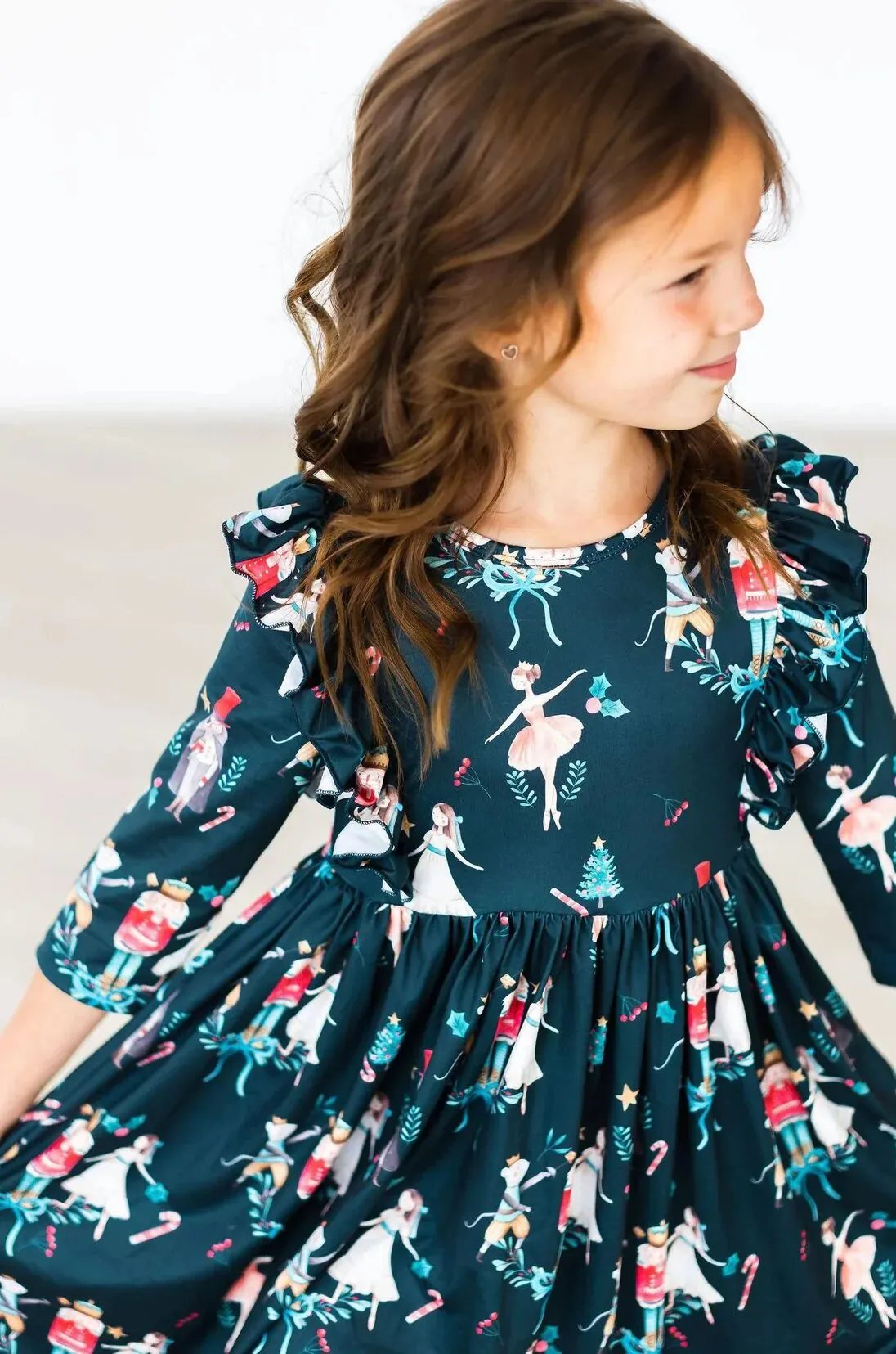 Mila & Rose Christmas Ballet Ruffle Twirl Dress