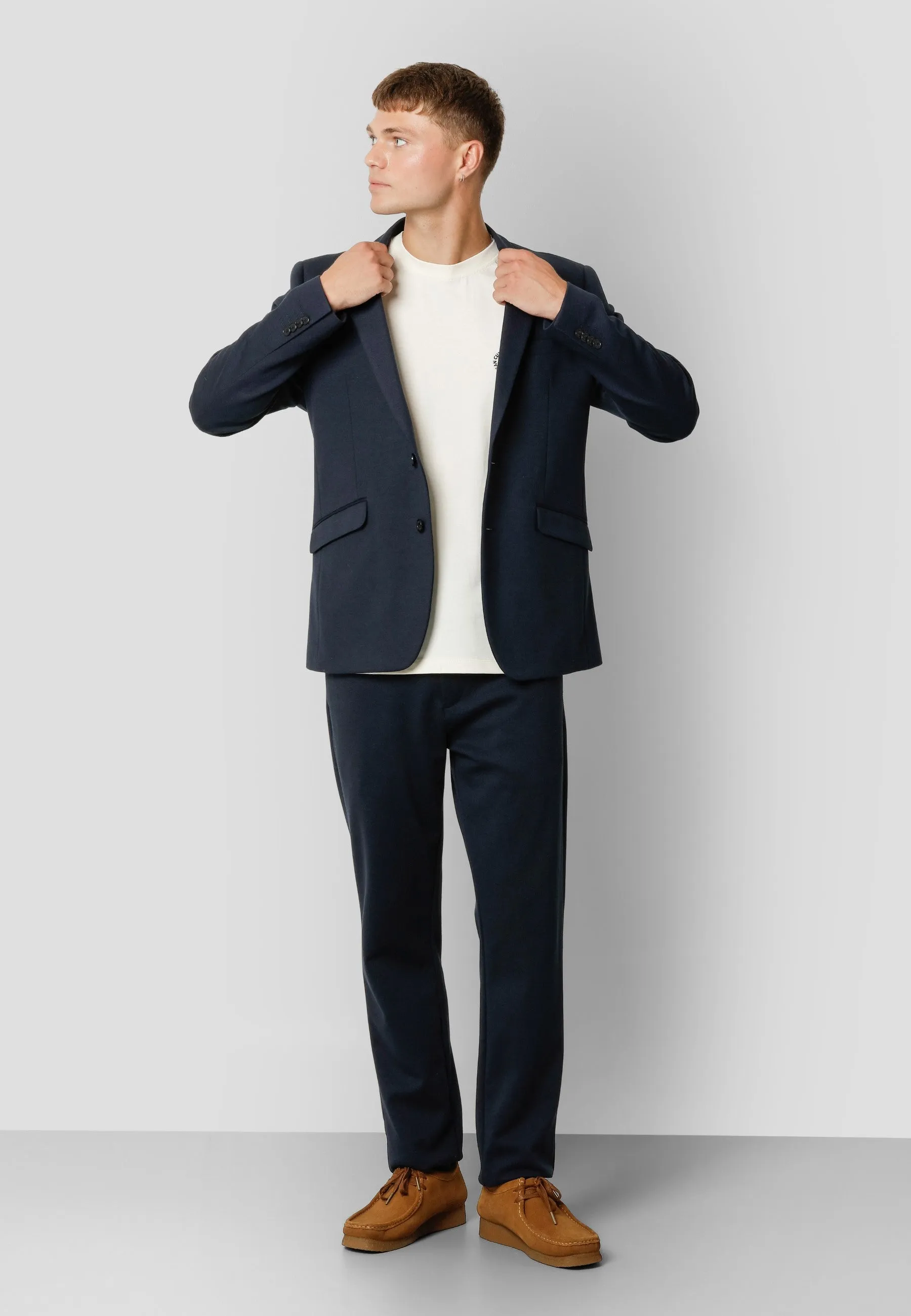 Milano jersey stretch pants - Navy