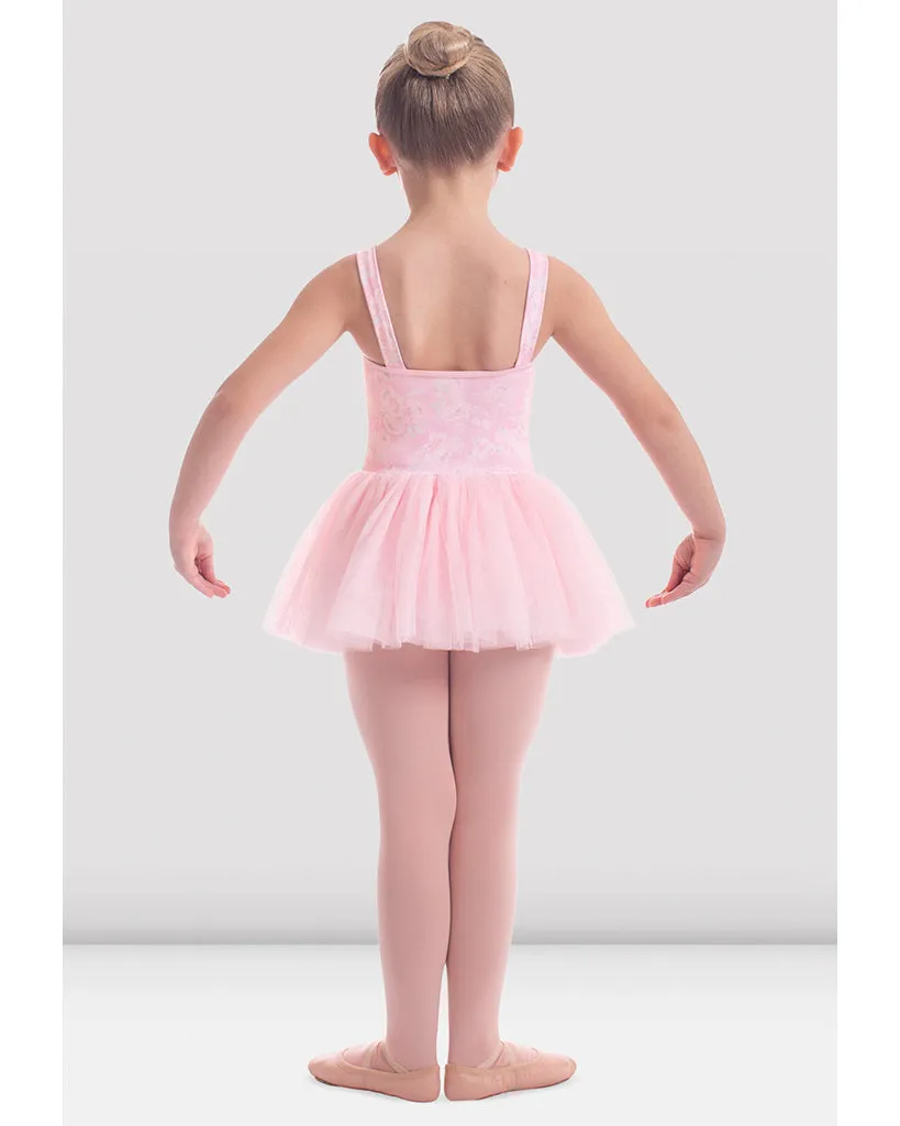 Mirella Soft Floral Printed Gathered Bodice Tank Tutu Ballet Dress - M473C Girls