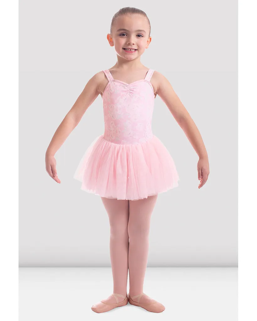 Mirella Soft Floral Printed Gathered Bodice Tank Tutu Ballet Dress - M473C Girls