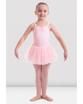 Mirella Soft Floral Printed Gathered Bodice Tank Tutu Ballet Dress - M473C Girls
