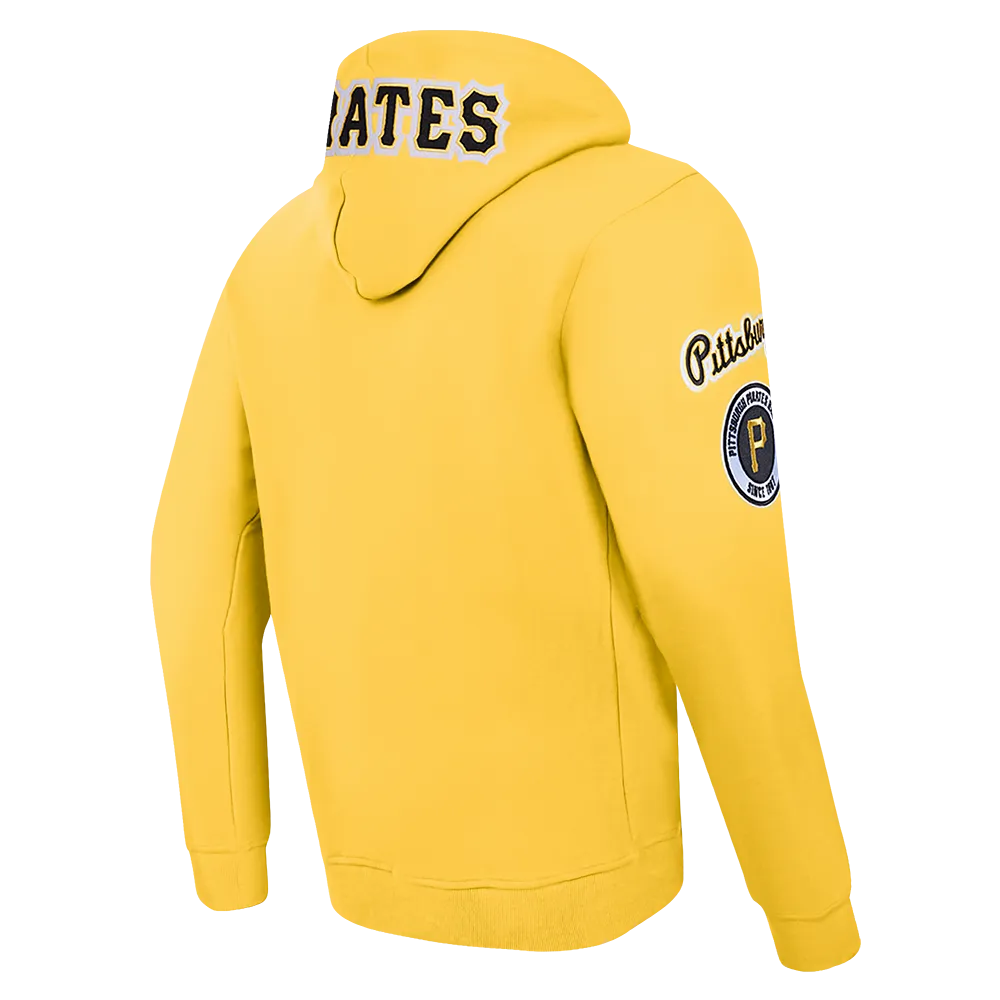 MLB PITTSBURGH PIRATES CLASSIC CHENILLE MEN'S FZ HOODIE (YELLOW)