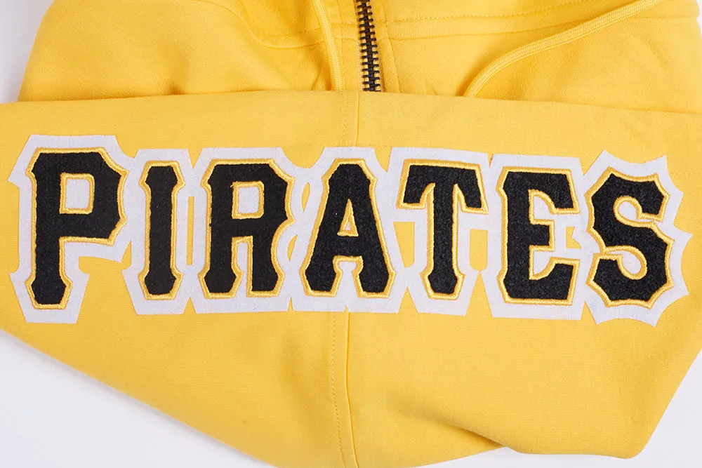 MLB PITTSBURGH PIRATES CLASSIC CHENILLE MEN'S FZ HOODIE (YELLOW)