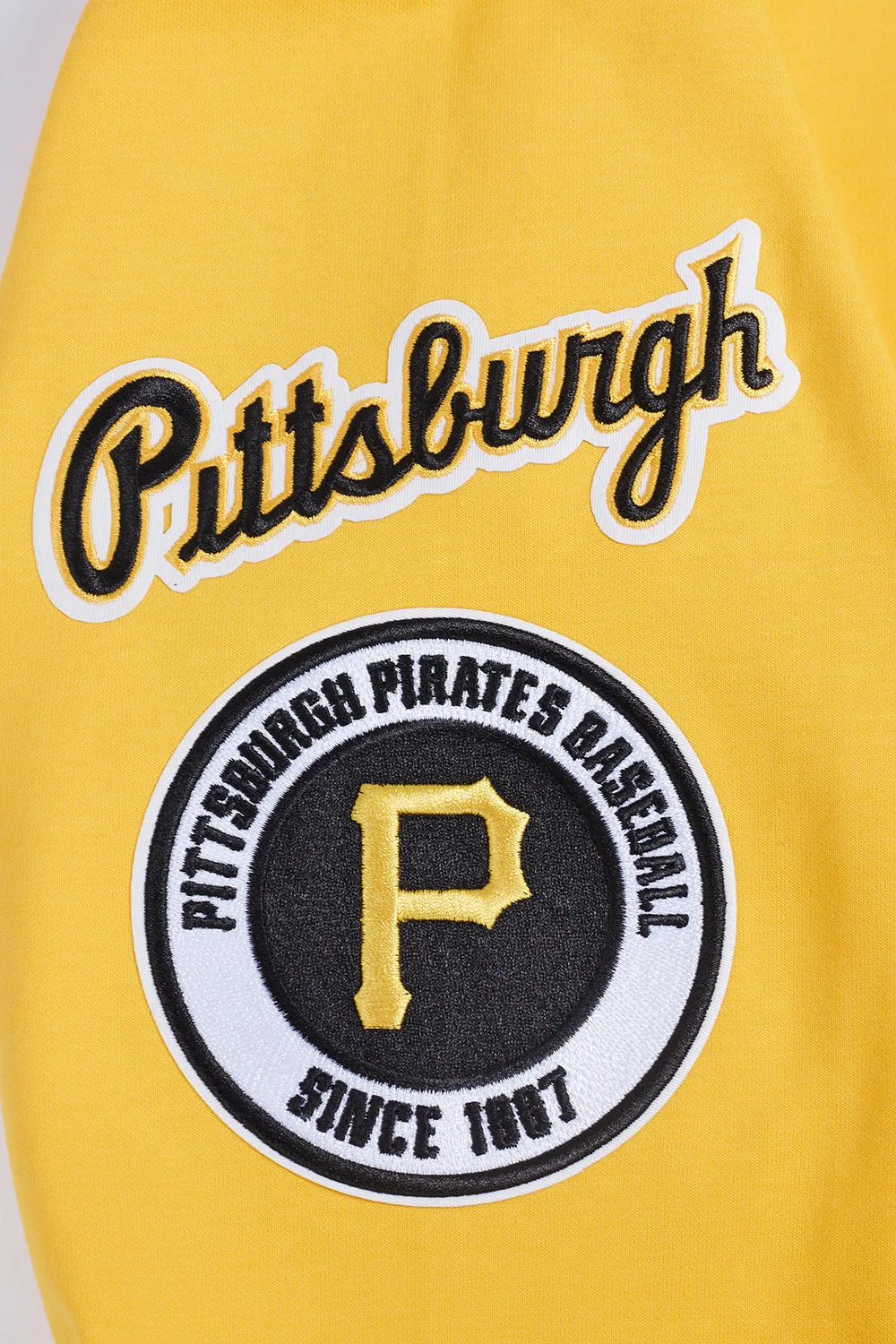 MLB PITTSBURGH PIRATES CLASSIC CHENILLE MEN'S FZ HOODIE (YELLOW)