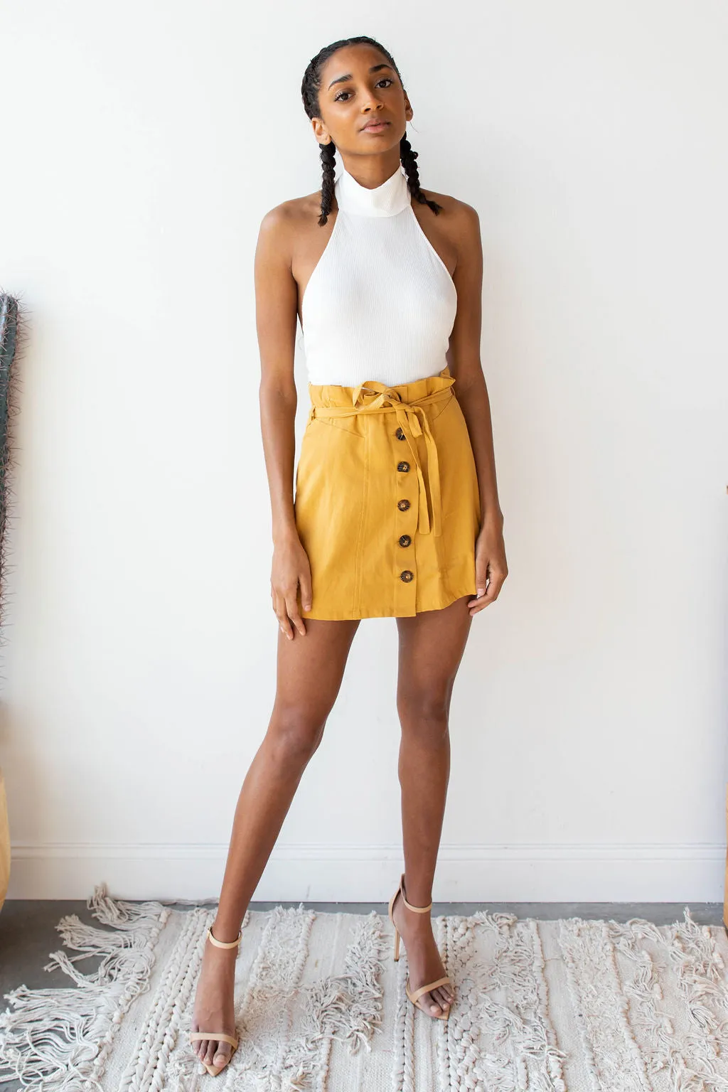 mock halter neck bodysuit