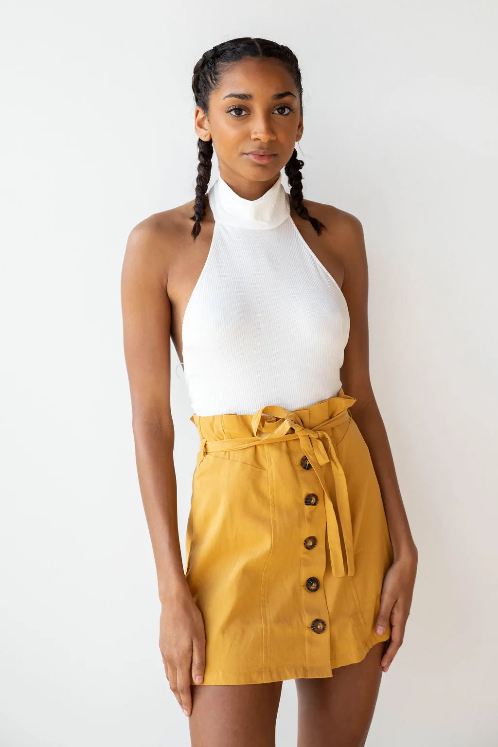 mock halter neck bodysuit