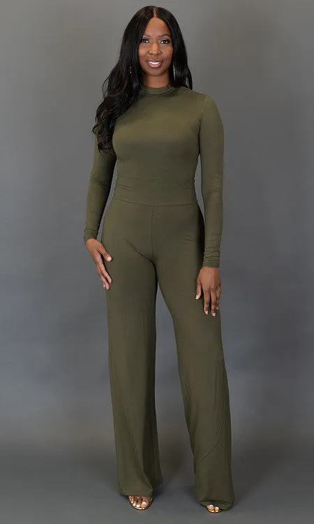 Mock Neck Bodysuit - Olive