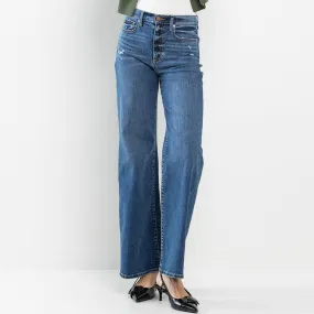 Monica's High Rise Wide Leg Jean - Dark