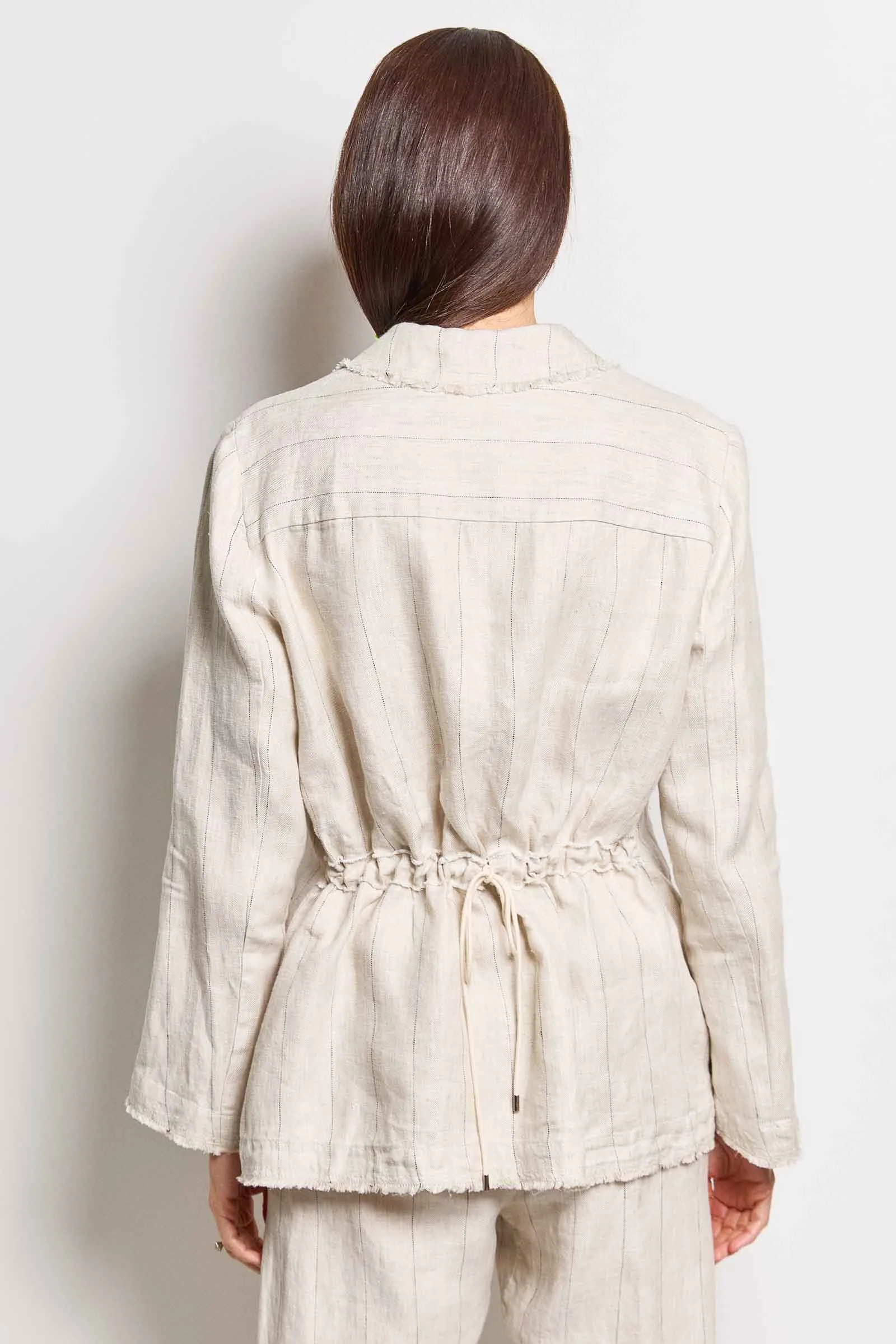 monty natural herringbone unlined jacket