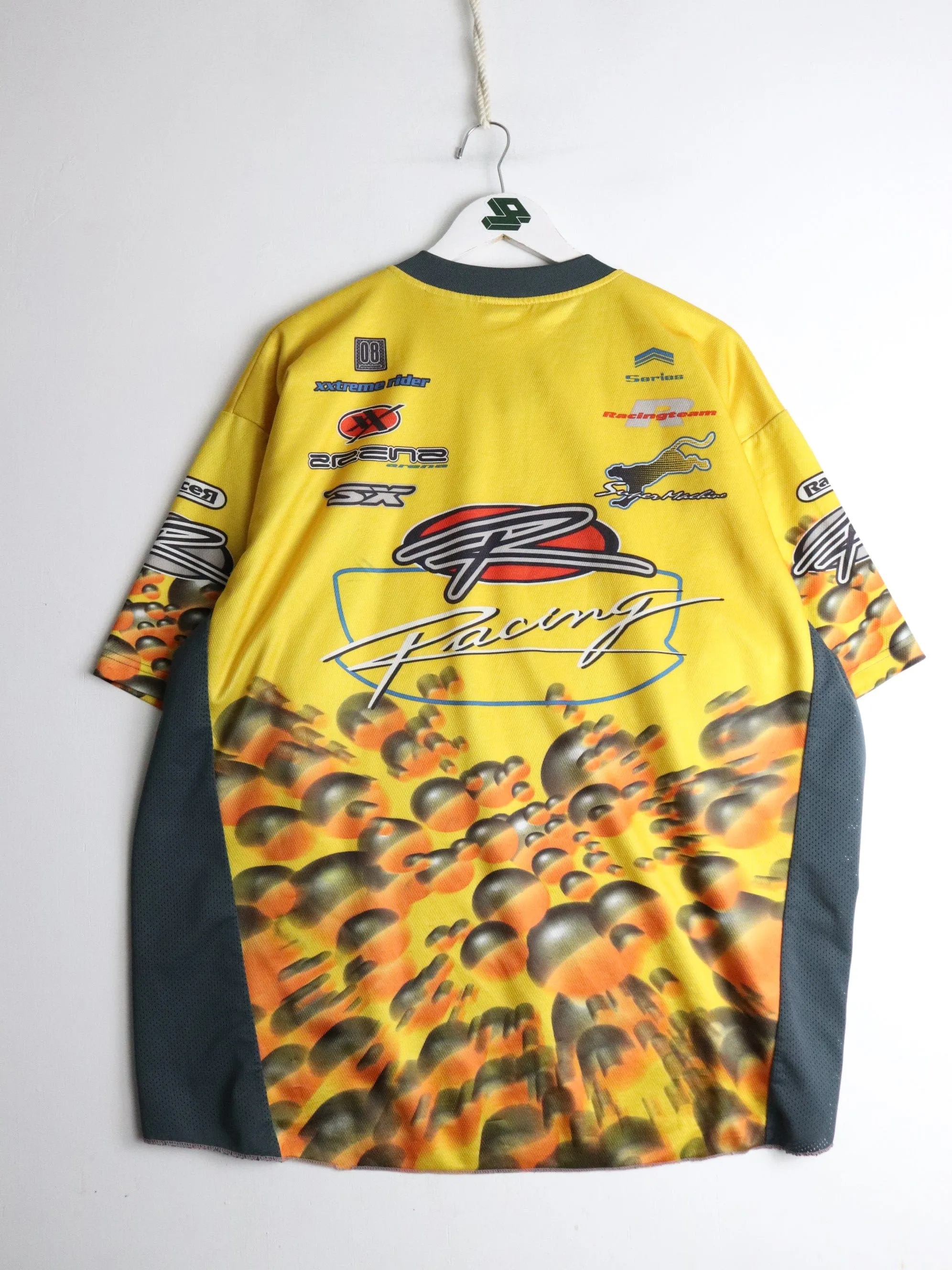 Motocross Jersey Mens XL Yellow Athletic