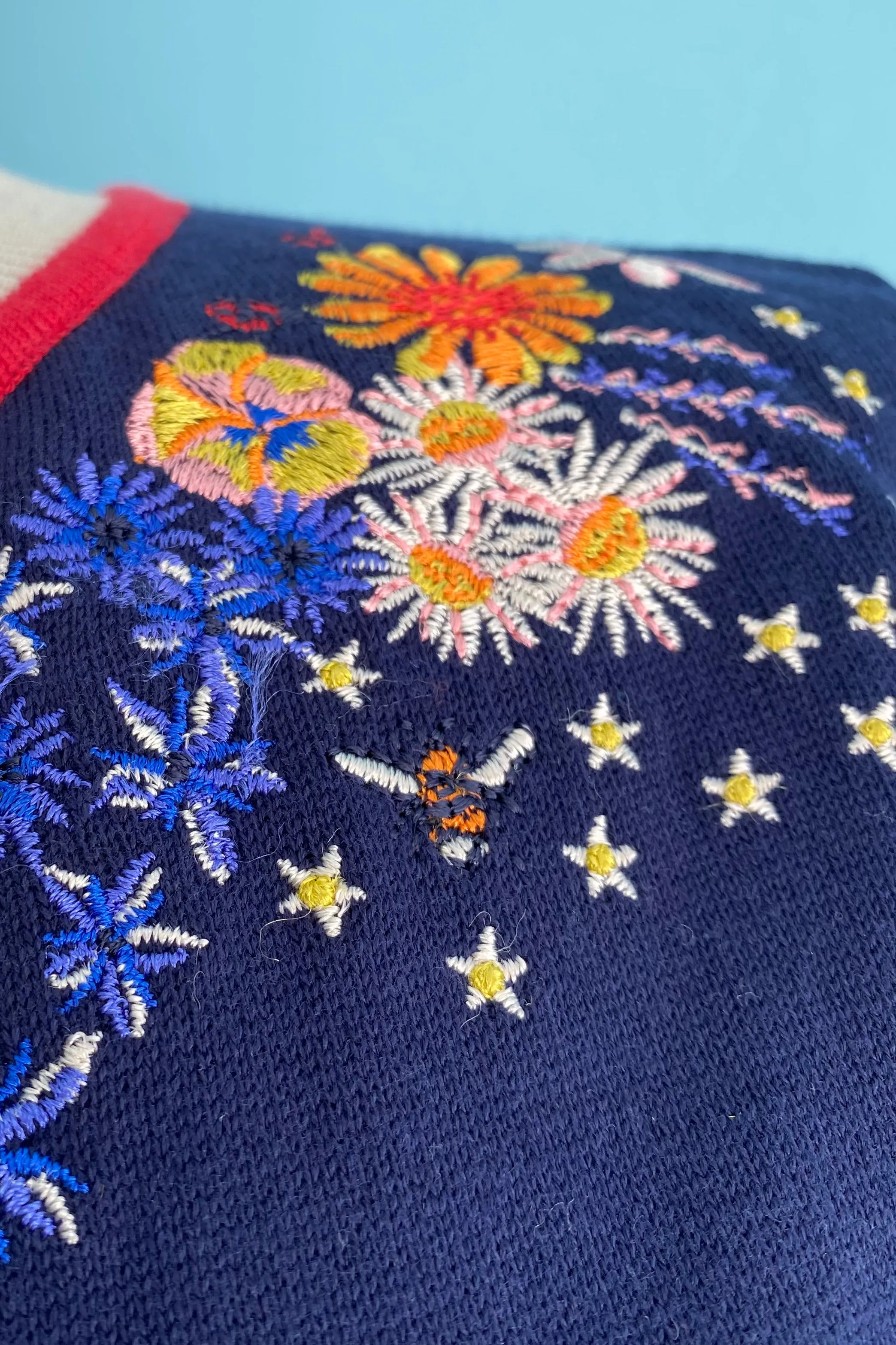 Navy Edible Flowers Vera Cardigan by Palava