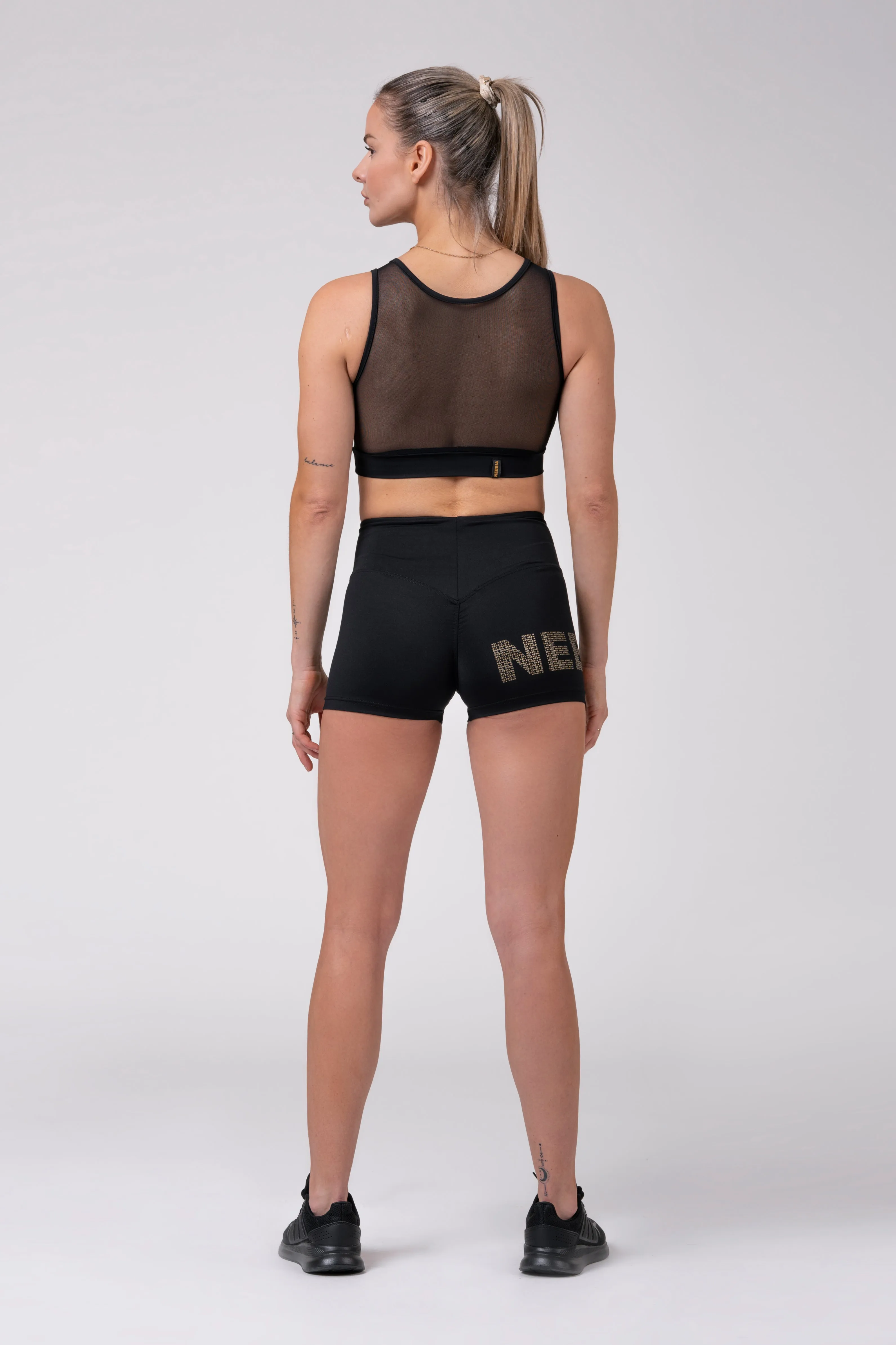 NEBBIA Gold Print Shorts 828