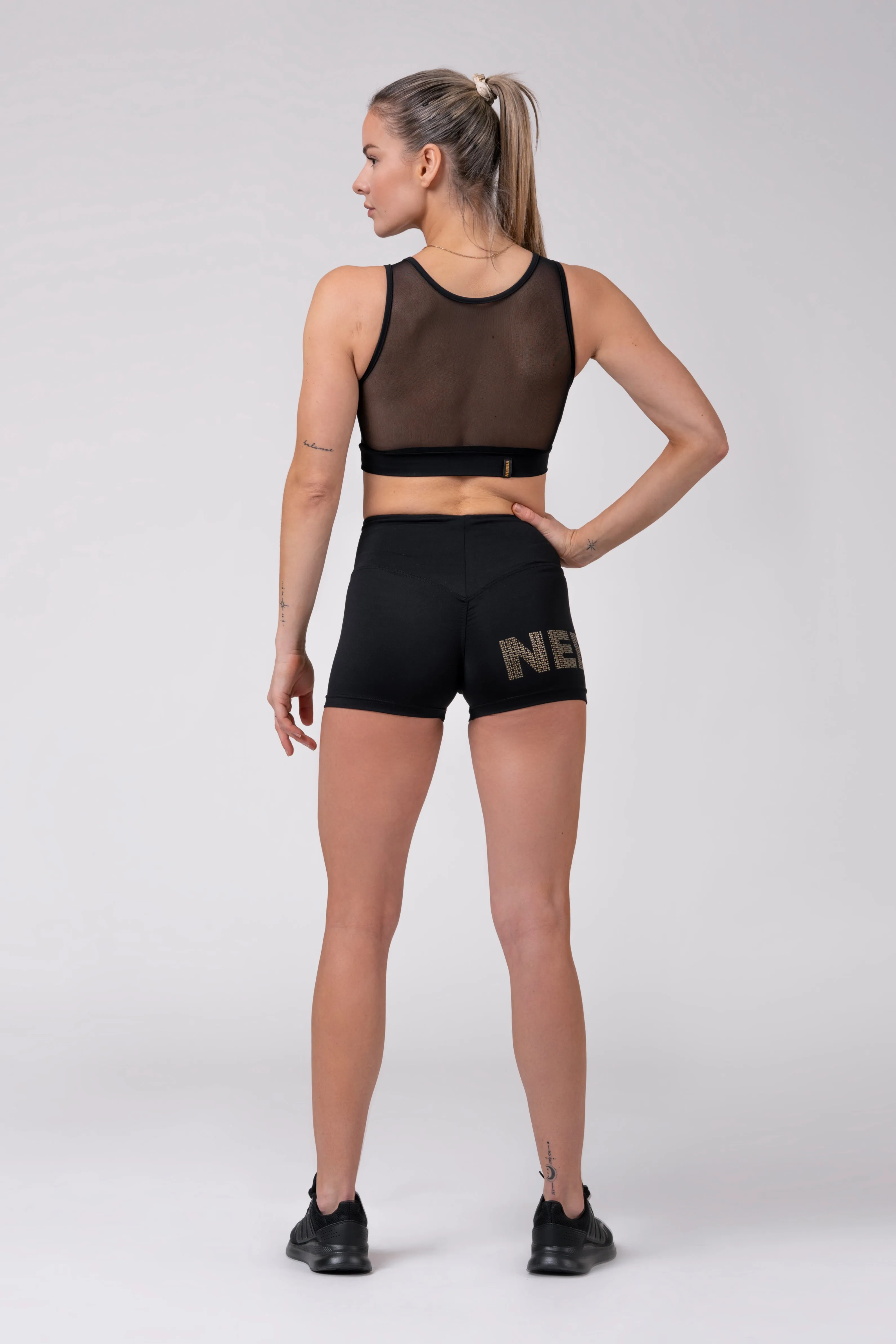 NEBBIA Gold Print Shorts 828