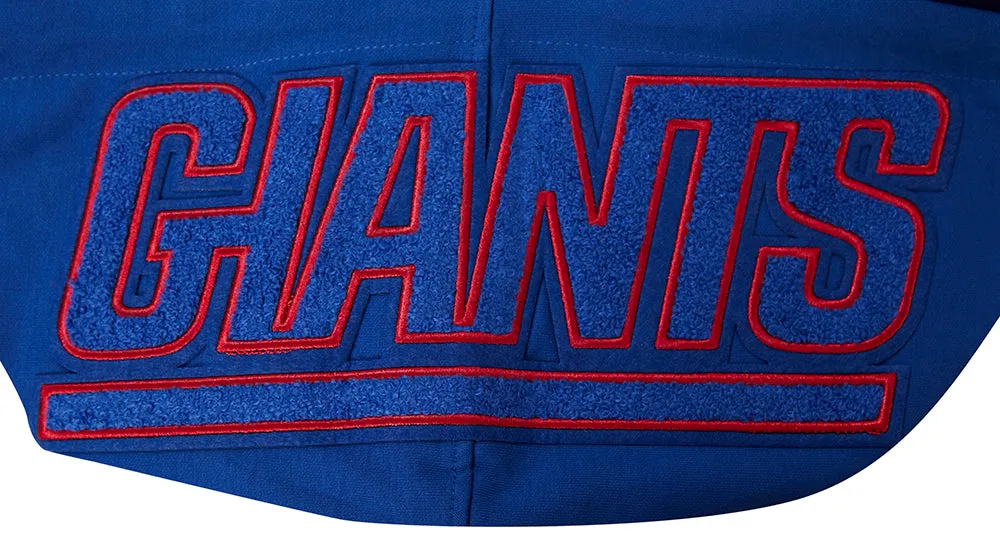 NFL NEW YORK GIANTS CLASSIC CHENILLE MEN'S FZ HOODIE (DODGER BLUE)