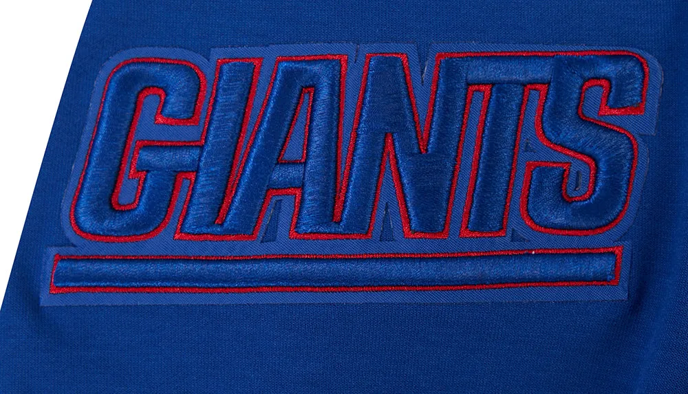 NFL NEW YORK GIANTS CLASSIC CHENILLE MEN'S FZ HOODIE (DODGER BLUE)