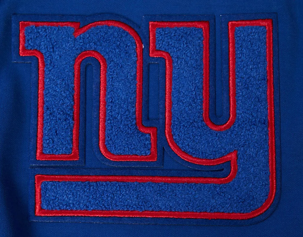 NFL NEW YORK GIANTS CLASSIC CHENILLE MEN'S FZ HOODIE (DODGER BLUE)