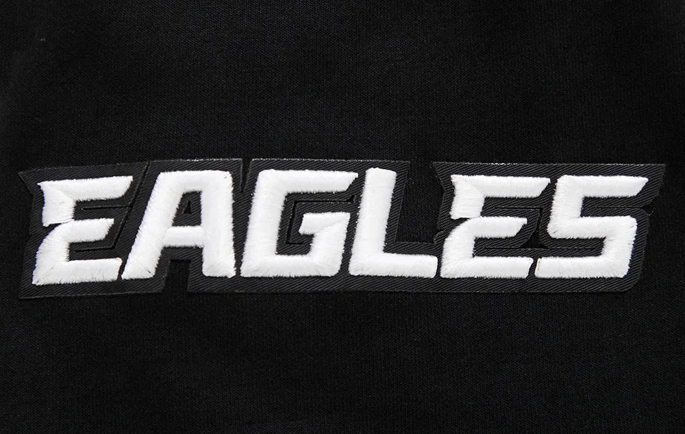 NFL PHILADELPHIA EAGLES CLASSIC CHENILLE MEN'S DK FZ HOODIE (BLACK)