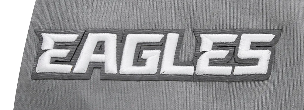 NFL PHILADELPHIA EAGLES CLASSIC CHENILLE MEN'S DK FZ HOODIE (GRAY)
