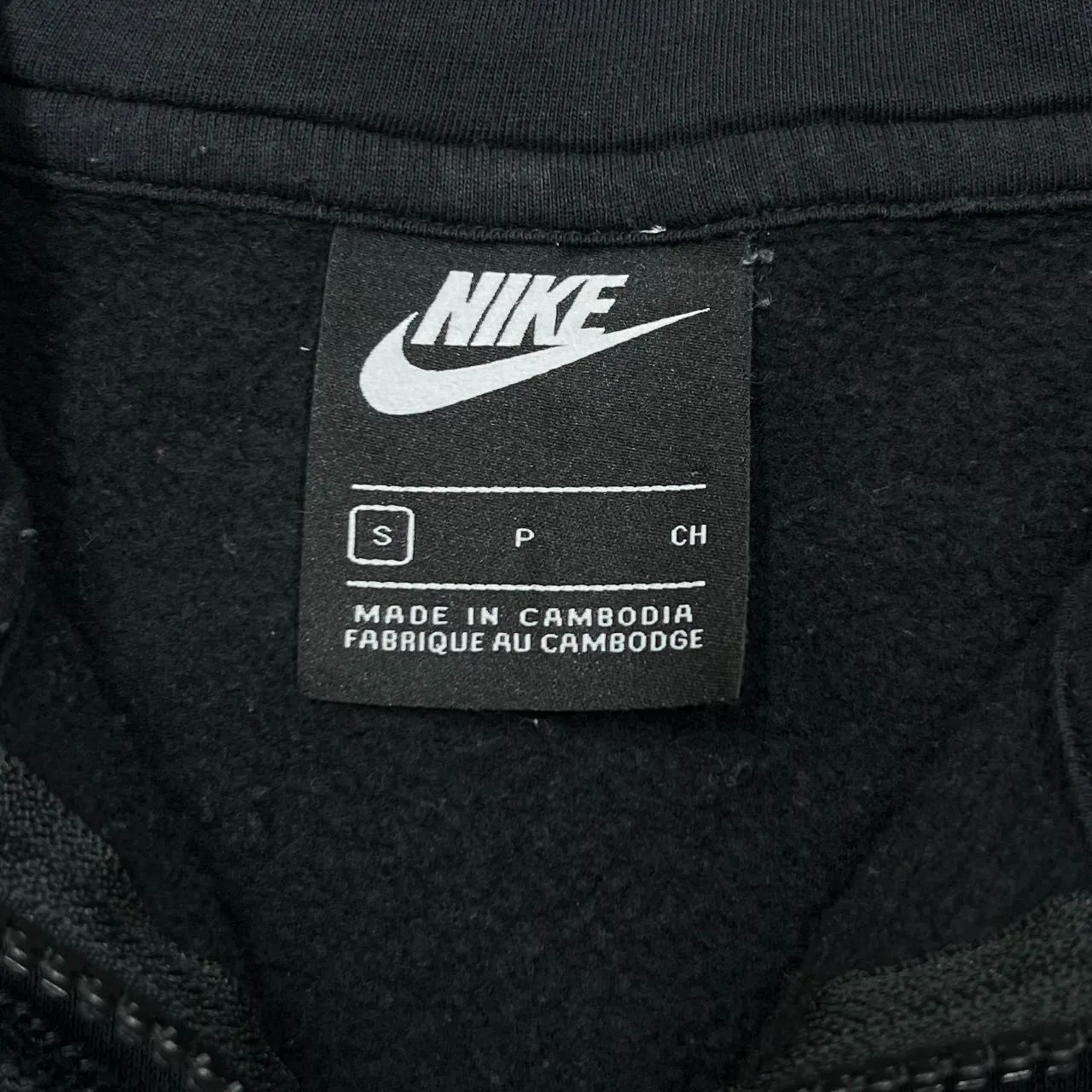 NIKE Classic Embroidered Mini Logo 1/2 Zip Pullover Hoodie