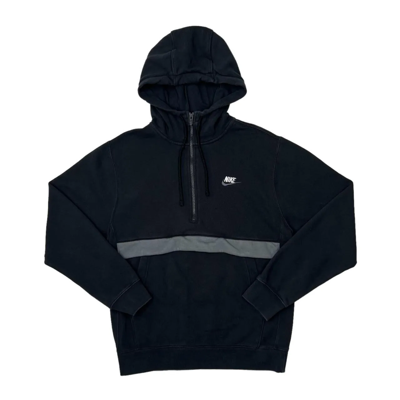 NIKE Classic Embroidered Mini Logo 1/2 Zip Pullover Hoodie