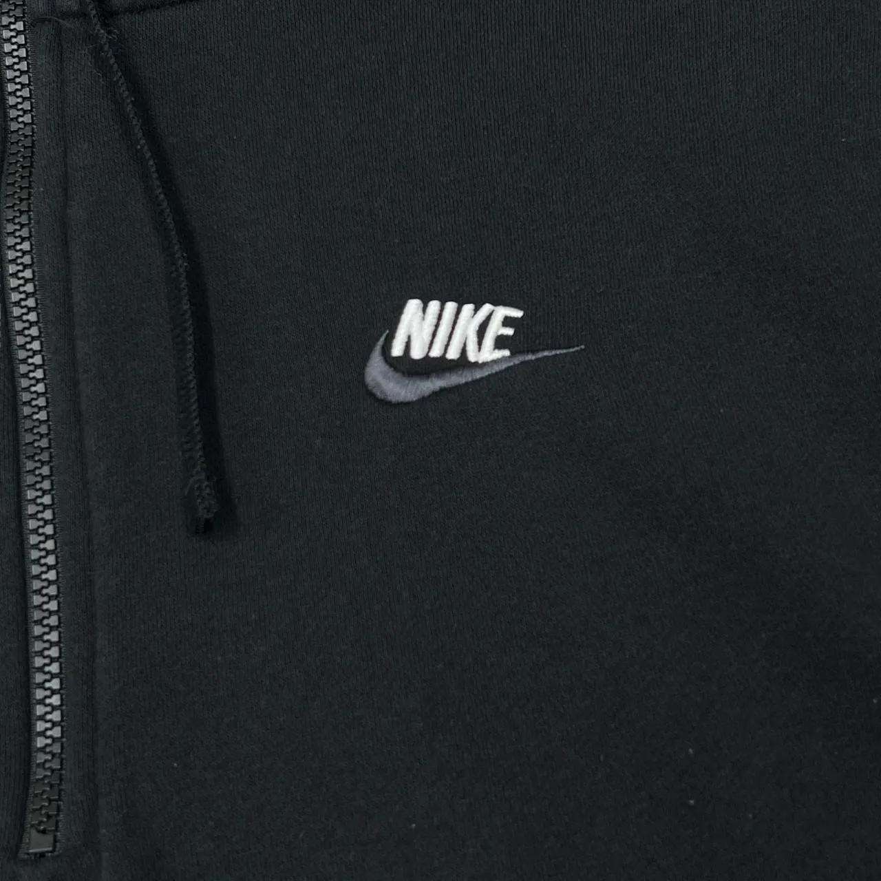 NIKE Classic Embroidered Mini Logo 1/2 Zip Pullover Hoodie