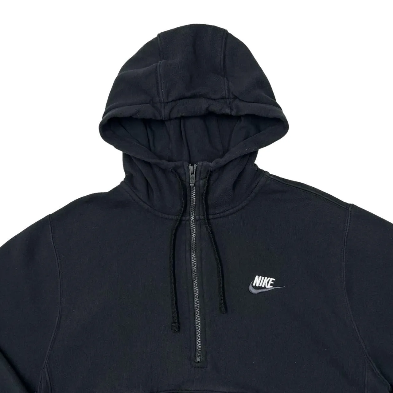 NIKE Classic Embroidered Mini Logo 1/2 Zip Pullover Hoodie