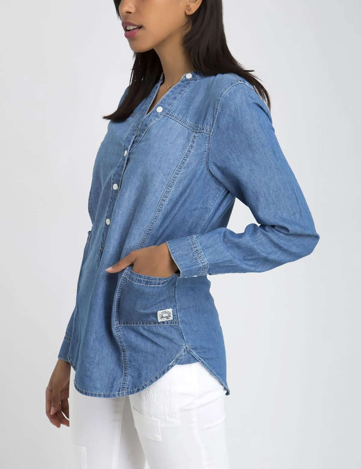 PANELED POPOVER SHIRT
