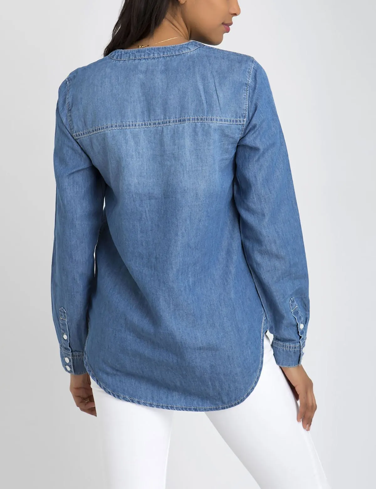 PANELED POPOVER SHIRT