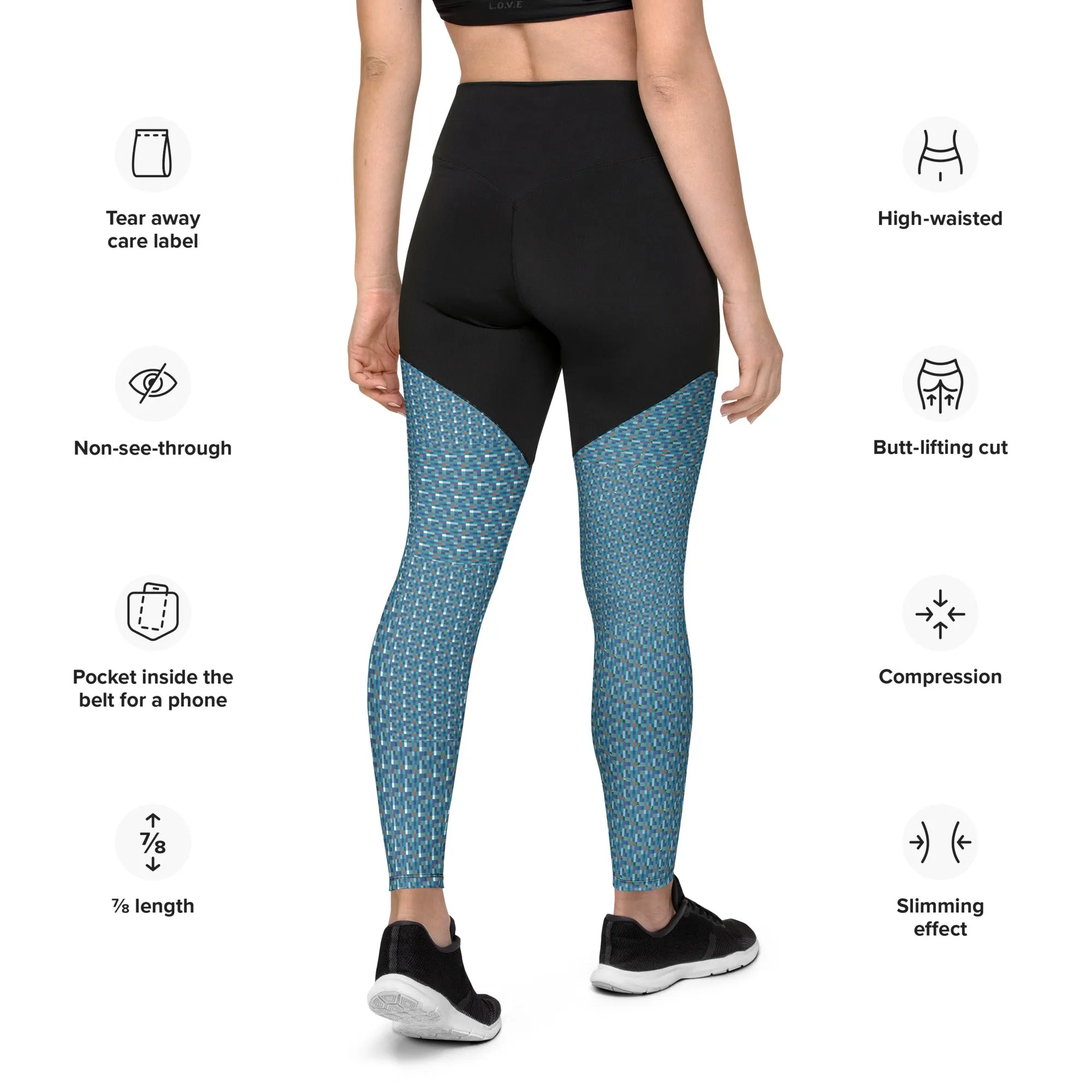 Pixel perfect Slimming Sports Leggings