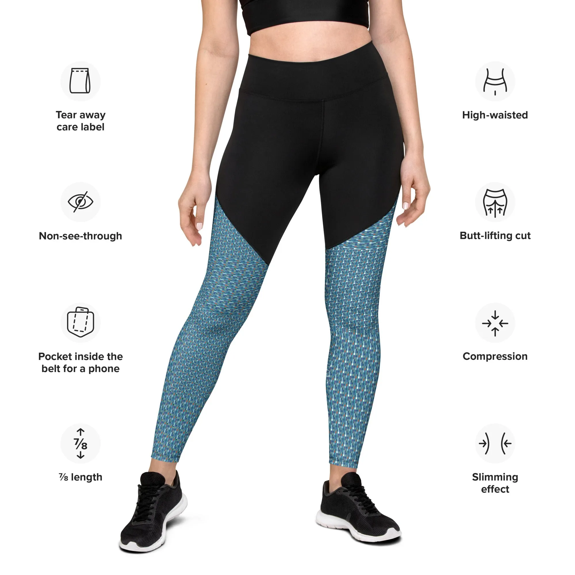 Pixel perfect Slimming Sports Leggings