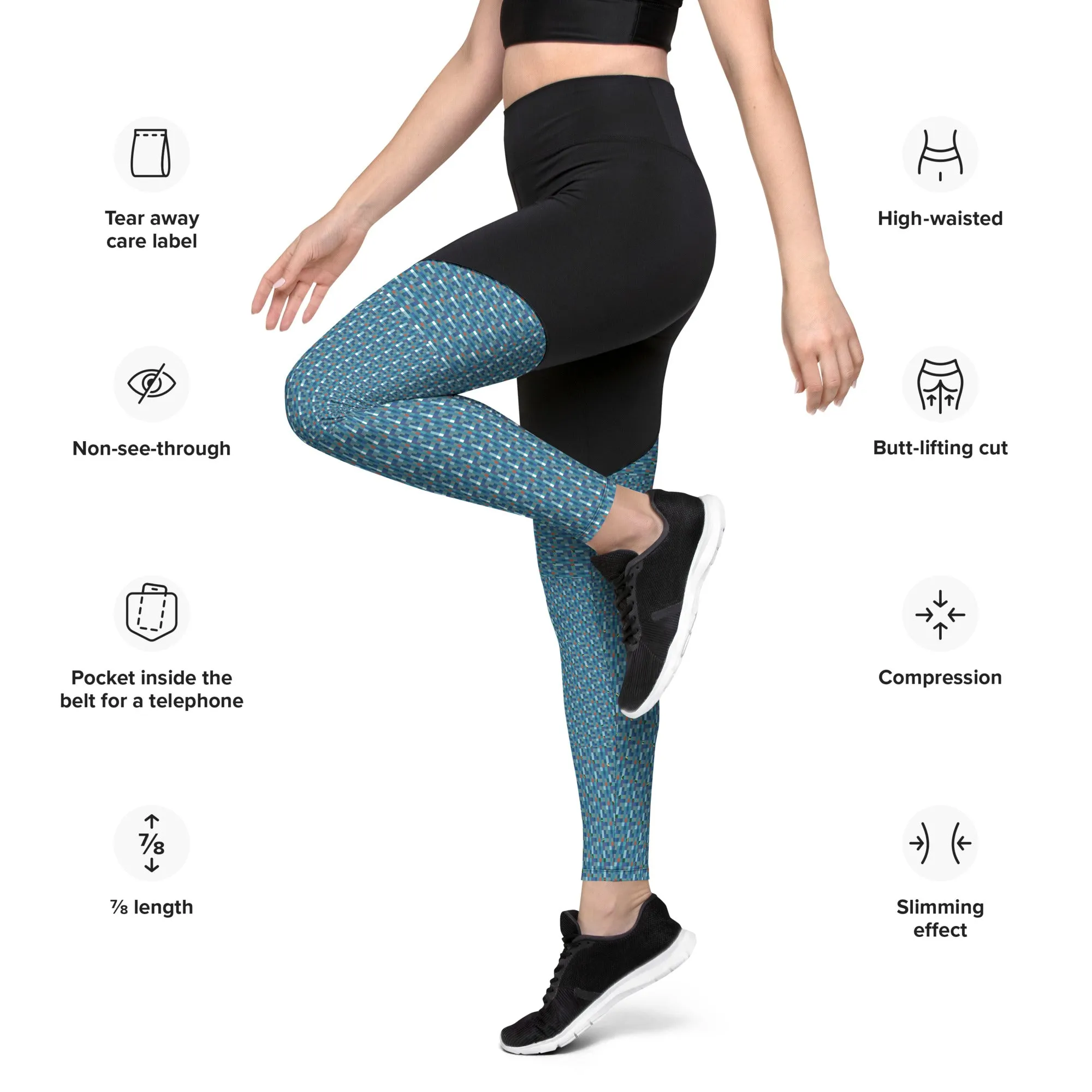 Pixel perfect Slimming Sports Leggings