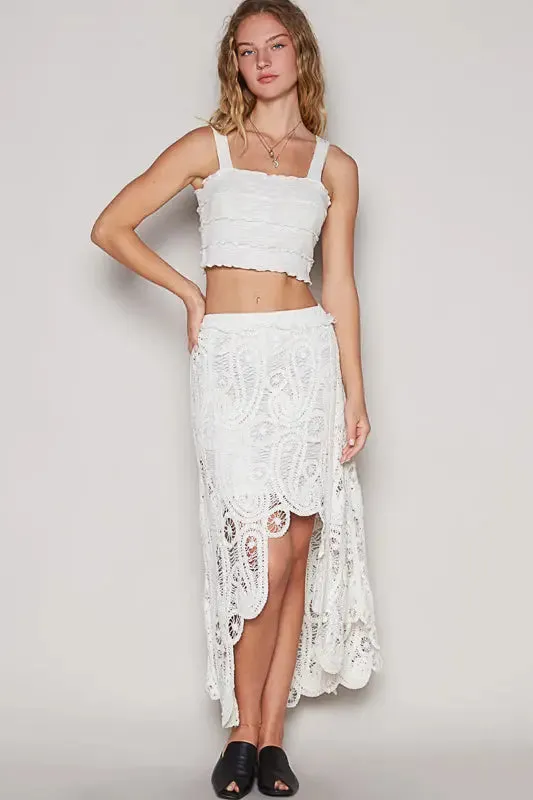 Pol Clothing Inc. Dahlia Crochet Skirt – Boho-Chic & Effortlessly Flowy
