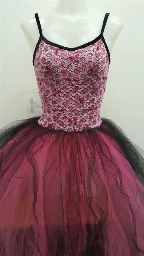 Pre-Owned Costume Wish Come True  571 Large Child Pink Long Tutu Ballet