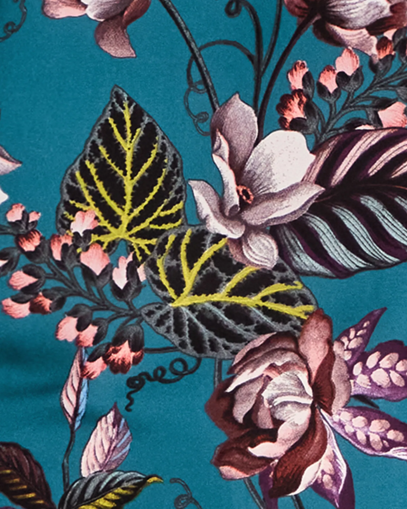 Printed Popover Blouse | Azure Blue / Ivory