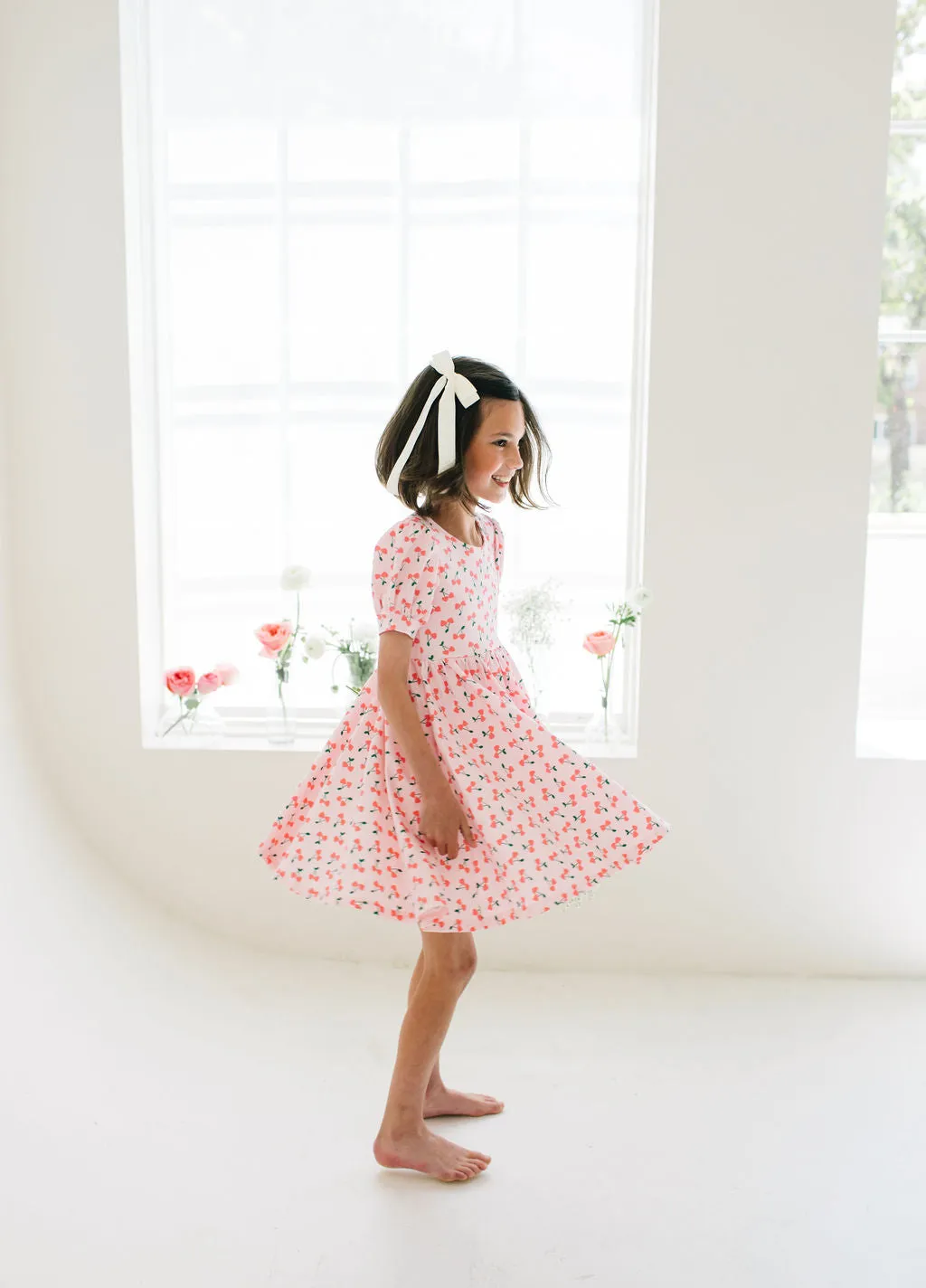 Puff Dress in Cherries