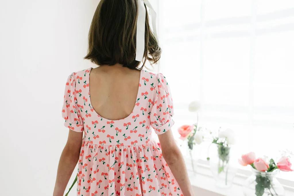 Puff Dress in Cherries