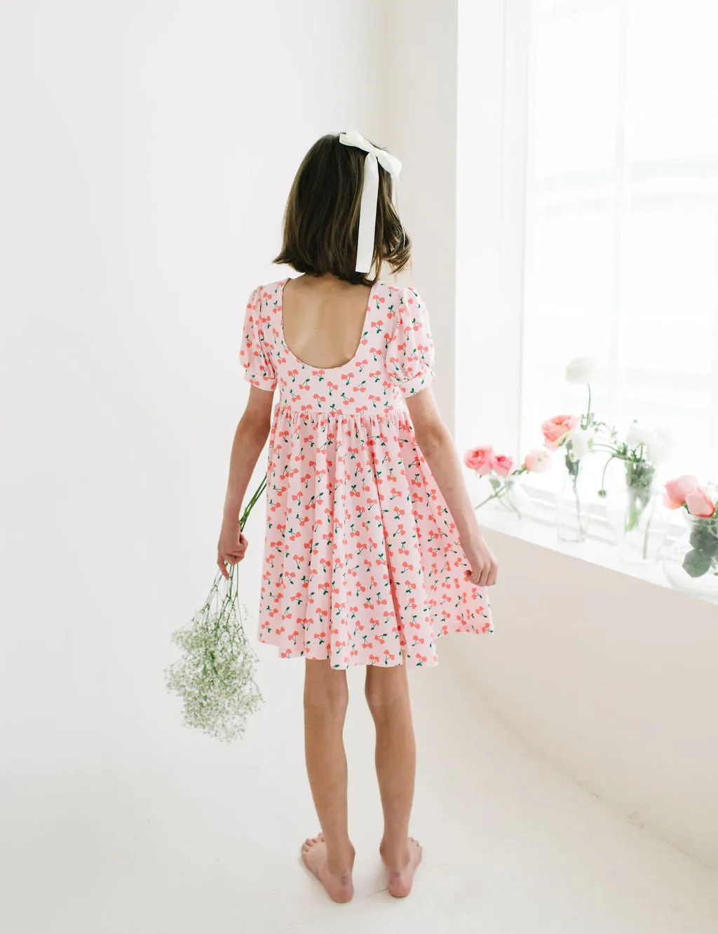 Puff Dress in Cherries