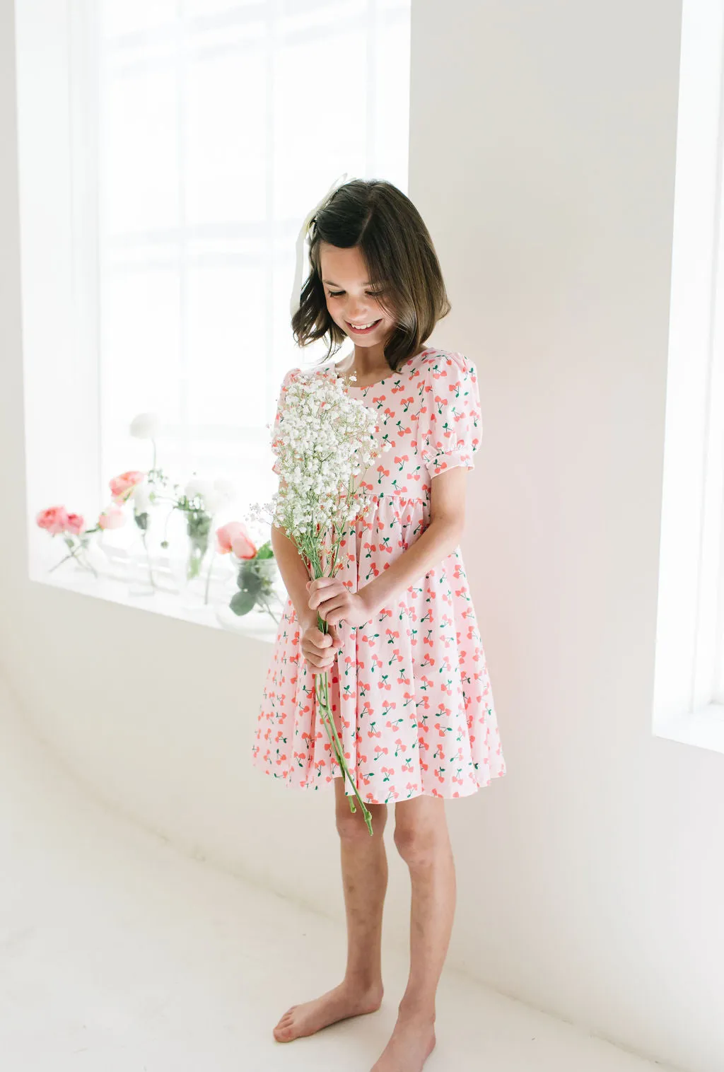 Puff Dress in Cherries